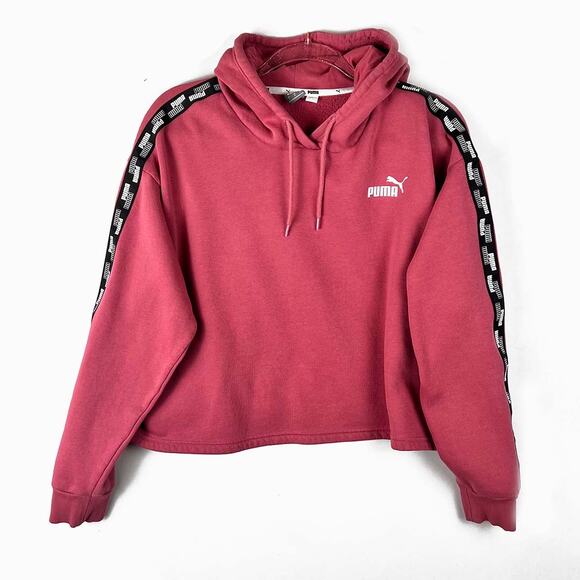 PUMA Cropped Hoodie Size Large - Picture 1 of 8